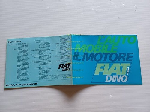 Fiat Dino 2.0 Coupè 1968 depliant italiano originale