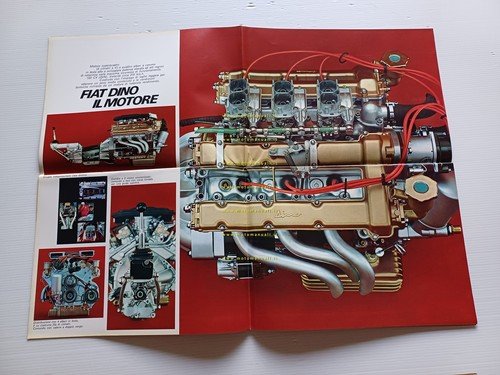 Fiat Dino 2.0 Spider 1968 depliant italiano originale
