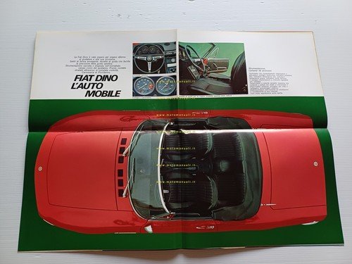 Fiat Dino 2.0 Spider 1968 depliant italiano originale