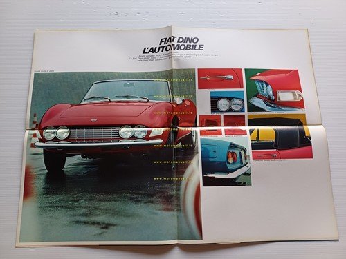 Fiat Dino 2.0 Spider 1968 depliant italiano originale