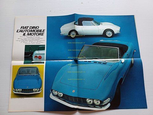 Fiat Dino 2.0 Spider 1968 depliant italiano originale