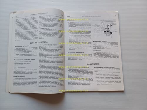FIAT Idroconvert-Friz.Autom. etc 1973 manuale officina dati riparazione