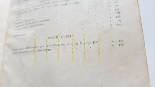 Fiat manuale officina autocarri Diesel 1934 originale owner's manual