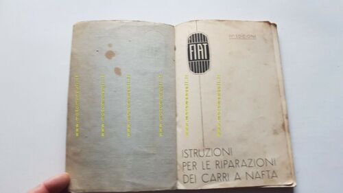 Fiat manuale officina autocarri Diesel 1934 originale owner's manual
