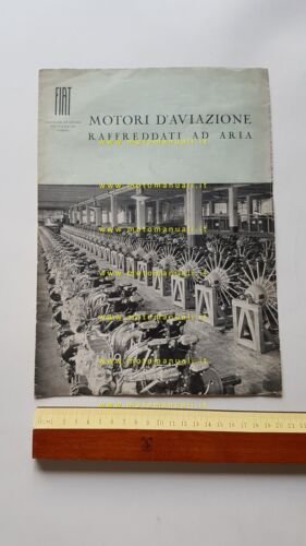 FIAT motori aviazione raffreddati ad aria 1937 depliant originale aereonautica