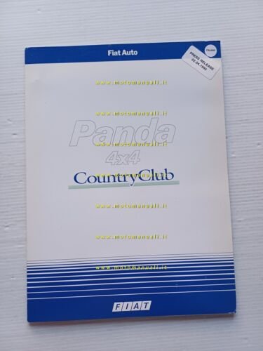 FIAT Panda 4x4 Country Club 1992 cartella stampa originale