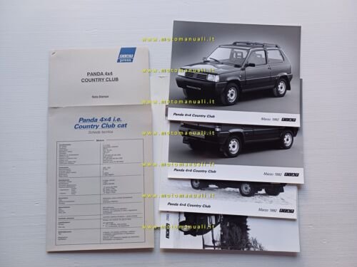 FIAT Panda 4x4 Country Club 1992 cartella stampa originale