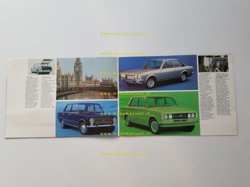 FIAT produzione modelli 1972 depliant inglese originale