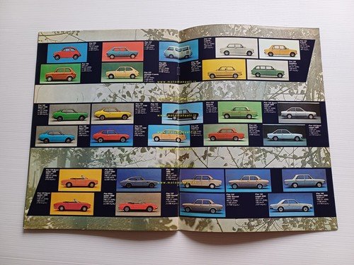 Fiat produzione modelli 1972 depliant originale italiano