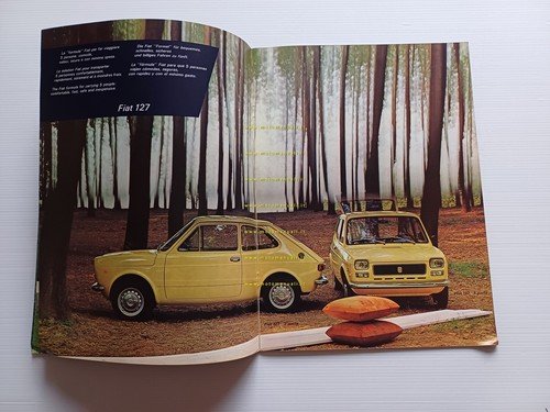 Fiat produzione modelli 1972 depliant originale italiano