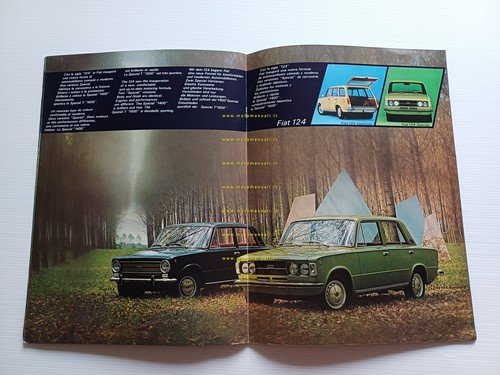 Fiat produzione modelli 1972 depliant originale italiano