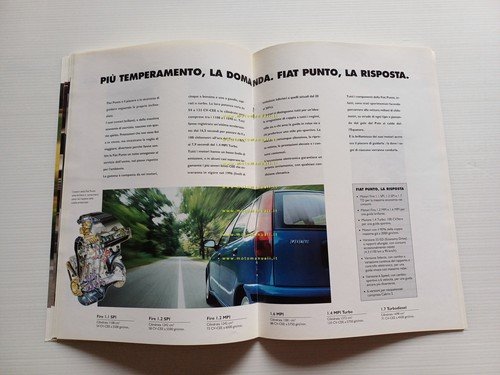 Fiat Punto tutti modelli 1994 depliant italiano originale