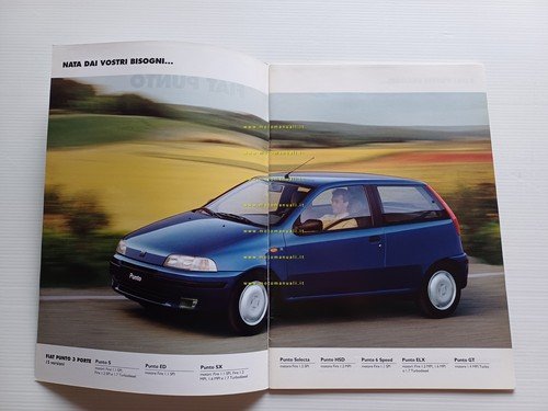 Fiat Punto tutti modelli 1994 depliant italiano originale