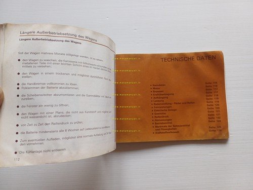 Fiat Regata 1983 manuale uso manutenzione originale TESTO TEDESCO