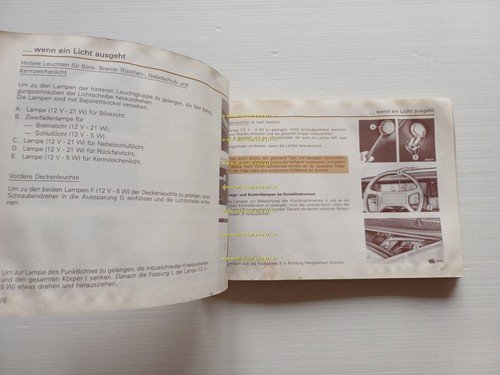 Fiat Regata 1983 manuale uso manutenzione originale TESTO TEDESCO