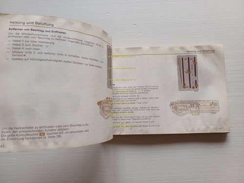 Fiat Regata 1983 manuale uso manutenzione originale TESTO TEDESCO