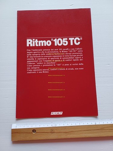 Fiat Ritmo 105 TC 1981 depliant italiano originale