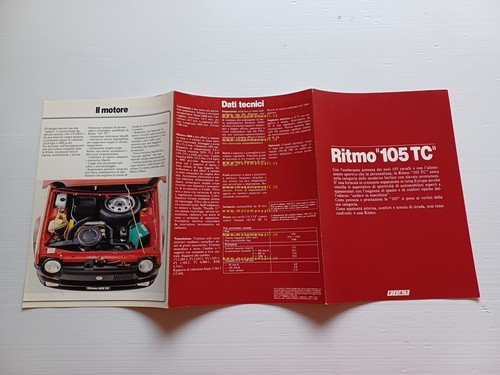 Fiat Ritmo 105 TC 1981 depliant italiano originale