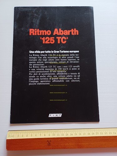 Fiat Ritmo 125 TC Abarth 1982 depliant italiano originale