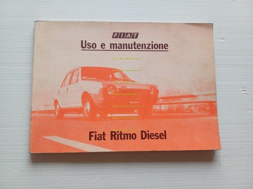 Fiat Ritmo Diesel 1980 manuale uso manutenzione originale italiano
