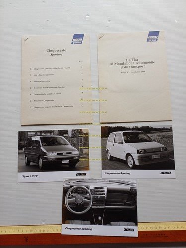 Fiat Salone Internazionale Auto Paris 1994 cartella stampa originale