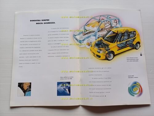 FIAT Seicento modelli 2001-2002 depliant italiano originale