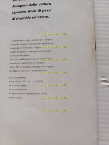 FIAT Seicento modelli 2001-2002 depliant italiano originale