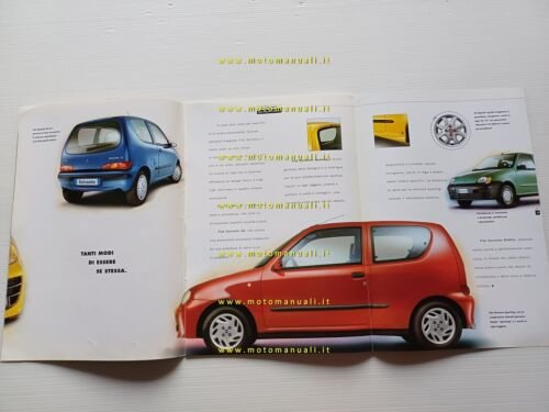 FIAT Seicento modelli 2001-2002 depliant italiano originale