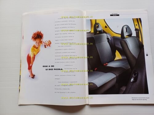 FIAT Seicento modelli 2001-2002 depliant italiano originale