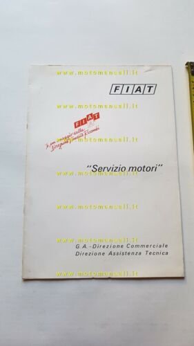 Fiat Servizio Rotazione Motori 1973 manuale officina caratteristiche tecniche