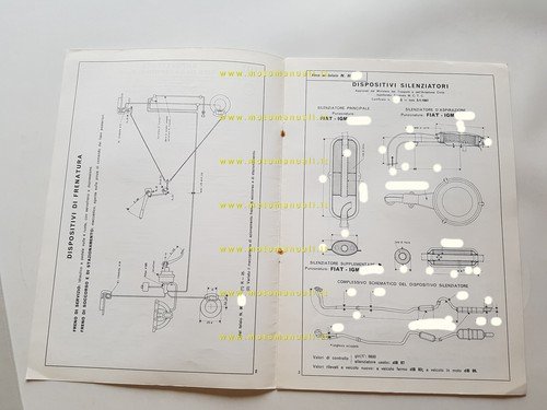 FIAT Spider 124 Sport 1.4 67-68 facsimile scheda omologazione DGM …