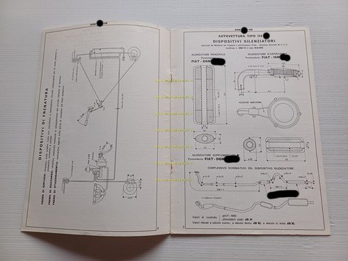 FIAT Spider 124 Sport 1.8 1973 scheda omologazione DGM originale …