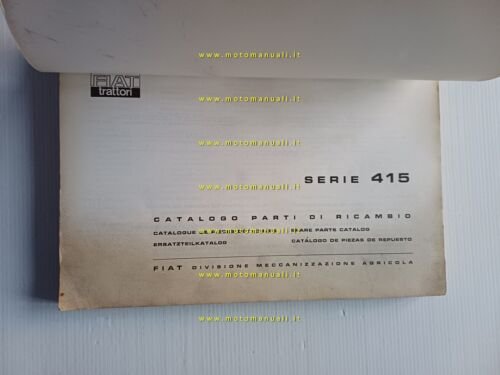 FIAT Trattori 415 1966 catalogo ricambi originale