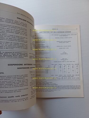 FIAT tutti modelli 124 1970 manuale officina caratt. tecniche dati …