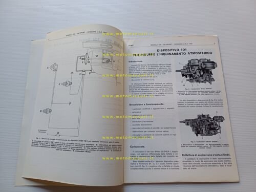 FIAT tutti modelli 124 USA 1970 manuale officina car. tecniche …