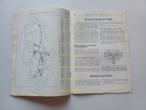 FIAT tutti modelli 850 USA 1970 manuale officina car. tecniche …