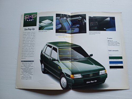 FIAT Uno Rap Up 1992 depliant italiano originale