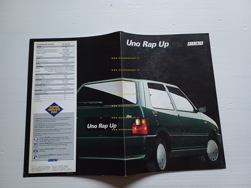 FIAT Uno Rap Up 1992 depliant italiano originale