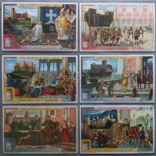 Figurine Liebig Italia S 1069 Castelli Fortificati Italiani - variante …