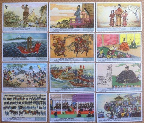 Figurine Liebig Italia S. 1377 - Storia del Giappone (12 …