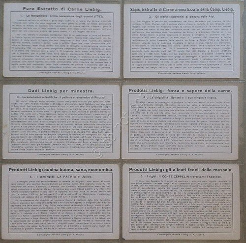 Figurine Liebig Italia Sang. 1313 - La Conquista dell'Aria I° …