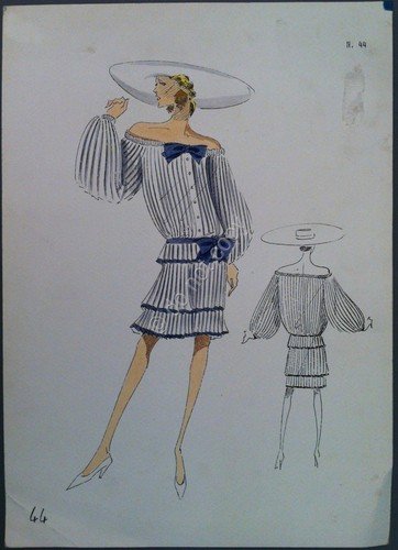 Figurino Moda - Anni '70 - Originale | Immagine principale