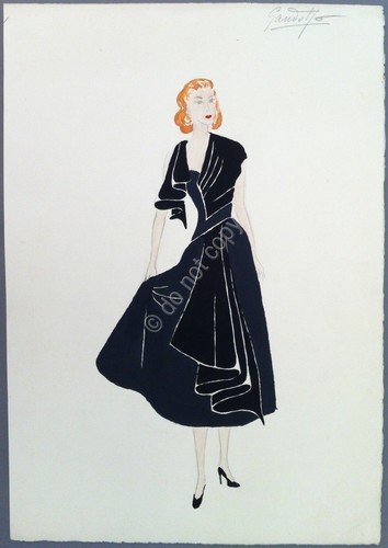 Figurino Moda firmato Gandolfo - Anni '70 - Originale | Immagine principale