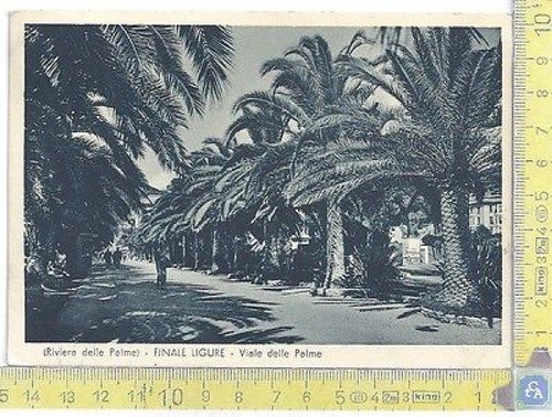 Finale Ligure - Viale delle Palme -1951- Cartolina - Postcard | Immagine principale