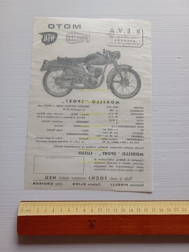 Fochj-NSU Fox 100 Sport depliant italiano originale