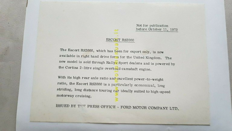 Ford Escort RS 1600 1971 RS 2000 1973 lotto foto …