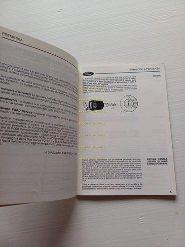 Ford modelli 1980 manuale uso italiano originale