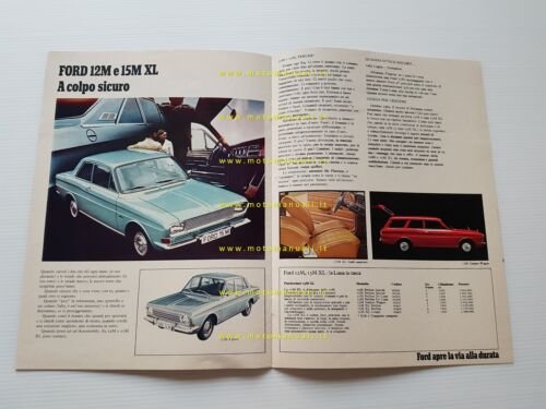 Ford produzione modelli 1970 depliant originale italiano