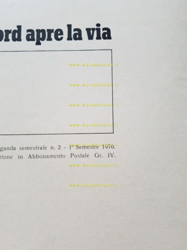 Ford produzione modelli 1970 depliant originale italiano