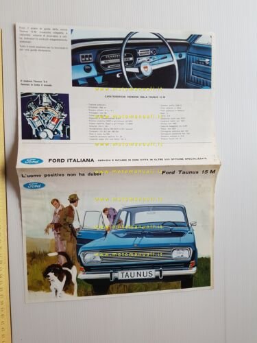 Ford Taunus 15 M Berlina 1966 depliant originale italiano